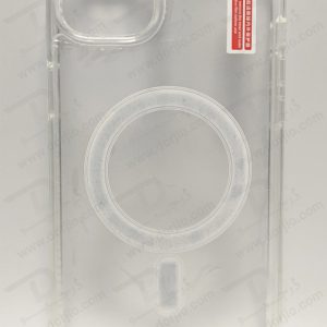 خرید قاب کریستالی شفاف مگنتی مگ سیف iPhone 15