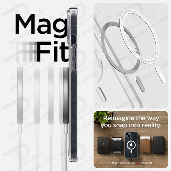 قاب کریستالی شفاف مگنتی مگ سیف iPhone 15 Plus 3