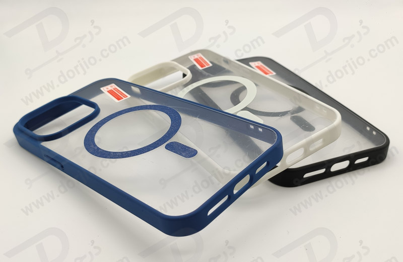 خرید قاب کریستالی شفاف مگنتی مگ سیف iPhone 15 Pro