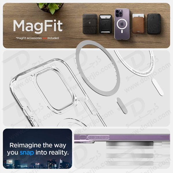 قاب کریستالی شفاف مگنتی مگ سیف iPhone 15 Pro Max 4