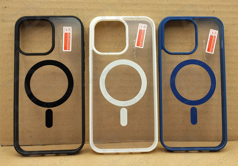 خرید قاب کریستالی شفاف مگنتی مگ سیف iPhone 15 Pro Max