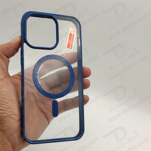 خرید قاب کریستالی شفاف مگنتی مگ سیف iPhone 15 Pro Max
