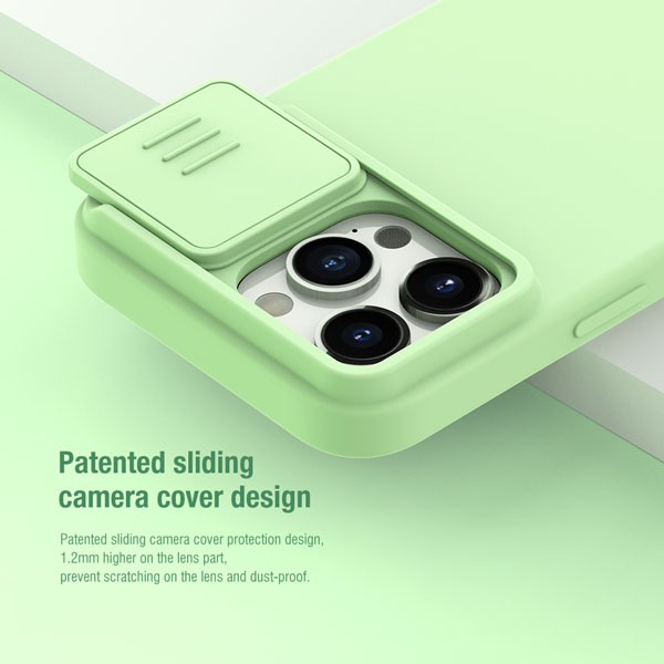 خرید گارد سیلیکونی مگنتی iPhone 15 Pro Max مارک نیلکین مدل CamShield Silky Magnetic Silicone