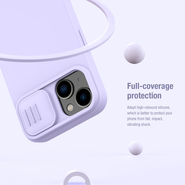 خرید گارد سیلیکونی مگنتی iPhone 15 مارک نیلکین مدل CamShield Silky Magnetic Silicone