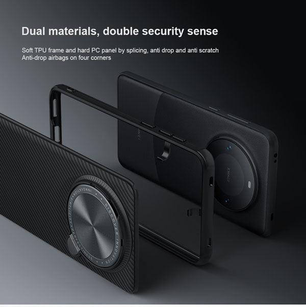 خرید گارد ضد ضربه مگنتی کمرا استند نیلکین Huawei Mate 60 Pro Plus مدل CamShield Prop