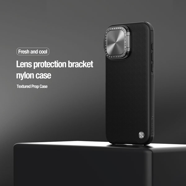 خرید گارد ضد ضربه کمرا استند نیلکین iPhone 15 Pro مدل Textured Prop