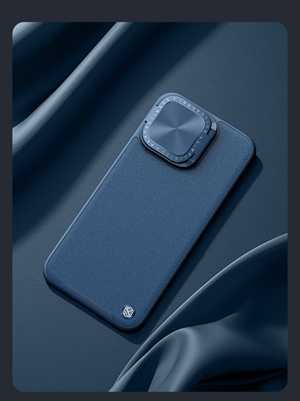 خرید گارد چرمی مگنتی کمرا استند نیلکین iPhone 15 Pro Max مدل CamShield Prop Leather Magnetic