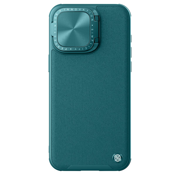 خرید گارد چرمی مگنتی کمرا استند نیلکین iPhone 15 Pro Max مدل CamShield Prop Leather Magnetic