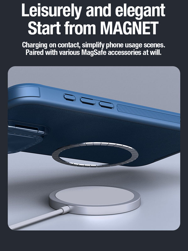 خرید گارد چرمی مگنتی کمرا استند نیلکین iPhone 15 Pro Max مدل CamShield Prop Leather Magnetic خرید گارد چرمی مگنتی کمرا استند نیلکین iPhone 15 Pro Max مدل CamShield Prop Leather Magnetic