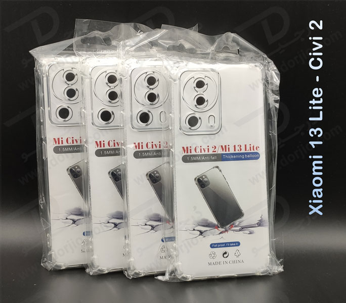 خرید گارد ژله ای شفاف ایربگ دار با محافظ دوربین Xiaomi 13 Lite