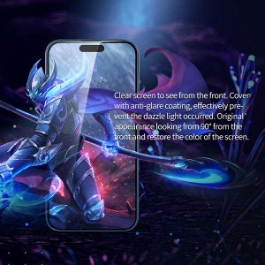 خرید گلس شیشه ای حریم شخصی با ابزار نصب iPhone 15 Plus نیلکین مدل Guardian Full Coverage Privacy