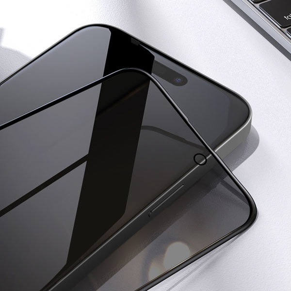 خرید گلس شیشه ای حریم شخصی با ابزار نصب iPhone 15 Plus نیلکین مدل Guardian Full Coverage Privacy