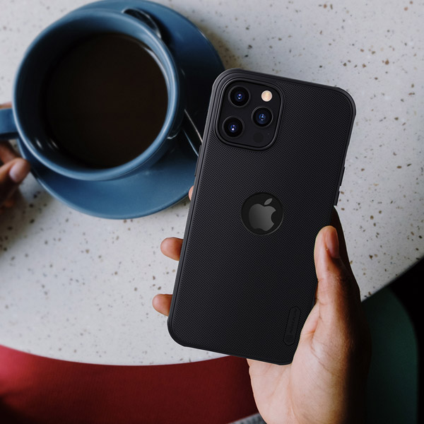 خرید قاب ضد ضربه حفره لوگو iPhone 12 Pro Max مارک نیلکین مدل Super Frosted Shield Pro ( With LOGO cutout )
