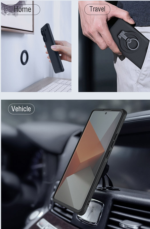 خرید قاب ضد ضربه مغناطیسی نیلکین Xiaomi Redmi Note 13 Pro Plus مدل Super Frosted Shield Pro Magnetic