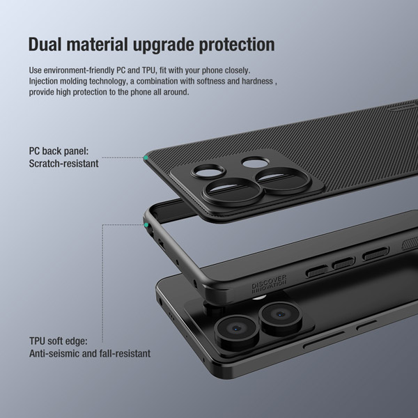 خرید قاب ضد ضربه نیلکین Xiaomi Redmi Note 13 Pro 5G ( نسخه چین ) مدل Super Frosted Shield Pro