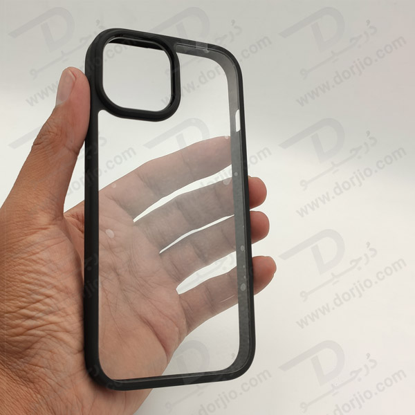 خرید قاب محافظ شفاف فریم رنگی iPhone 15 مارک Doyers