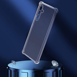 خرید قاب ژله ای شفاف ایربگ دار با محافظ دوربین Samsung Galaxy A24