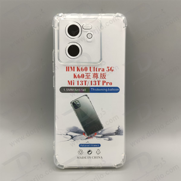 خرید قاب ژله ای شفاف ایربگ دار با محافظ دوربین Xiaomi Redmi K60 Ultra
