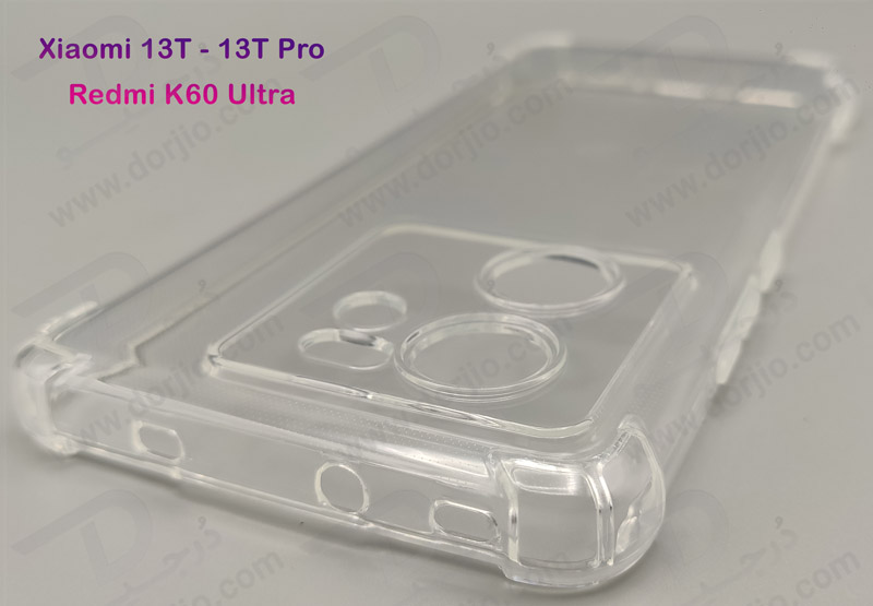 خرید قاب ژله ای شفاف ایربگ دار با محافظ دوربین Xiaomi Redmi K60 Ultra