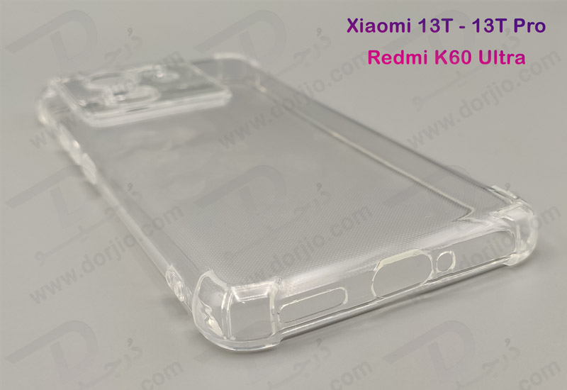 خرید قاب ژله ای شفاف ایربگ دار با محافظ دوربین Xiaomi Redmi K60 Ultra