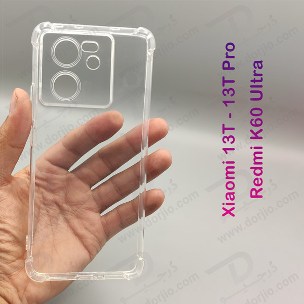 خرید قاب ژله ای شفاف ایربگ دار با محافظ دوربین Xiaomi Redmi K60 Ultra