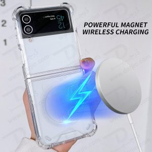 خرید قاب کریستالی تمام شفاف مگنتی مگ سیف Samsung Galaxy Z Flip 4