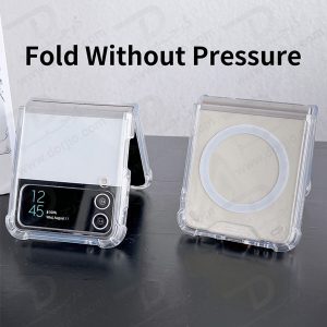 خرید قاب کریستالی تمام شفاف مگنتی مگ سیف Samsung Galaxy Z Flip 4