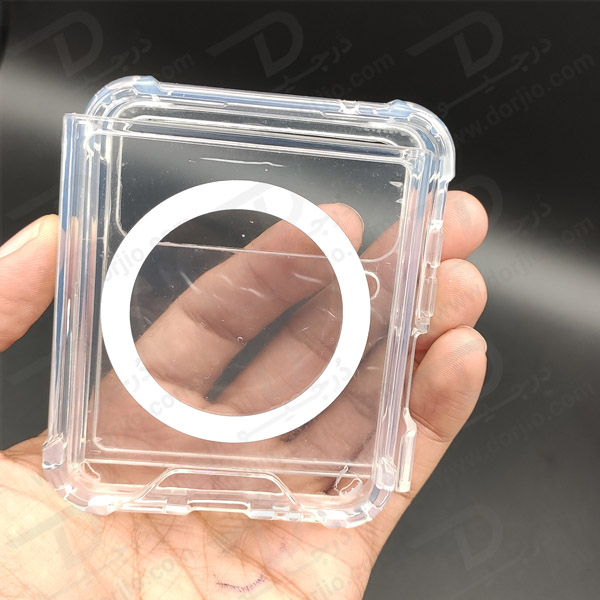 خرید قاب کریستالی تمام شفاف مگنتی مگ سیف Samsung Galaxy Z Flip 4