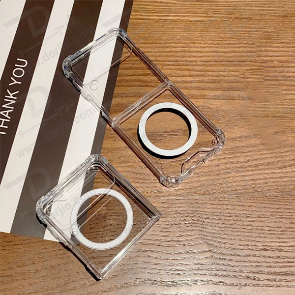 خرید قاب کریستالی تمام شفاف مگنتی مگ سیف Samsung Galaxy Z Flip 4