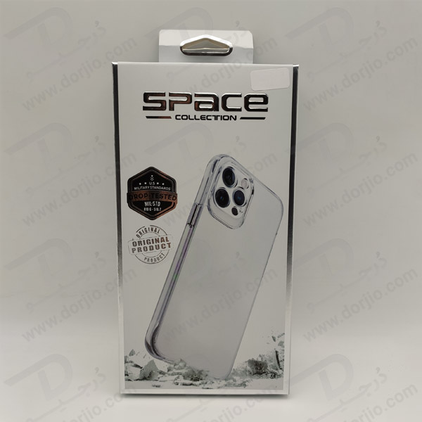 خرید قاب کریستالی تمام شفاف iPhone 15 مارک Space