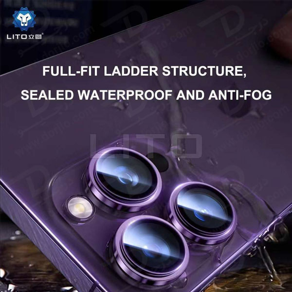 خرید محافظ لنز رینگی iPhone 15 Pro همراه با ابزار نصب مارک LITO مدل S+ Camera Protector