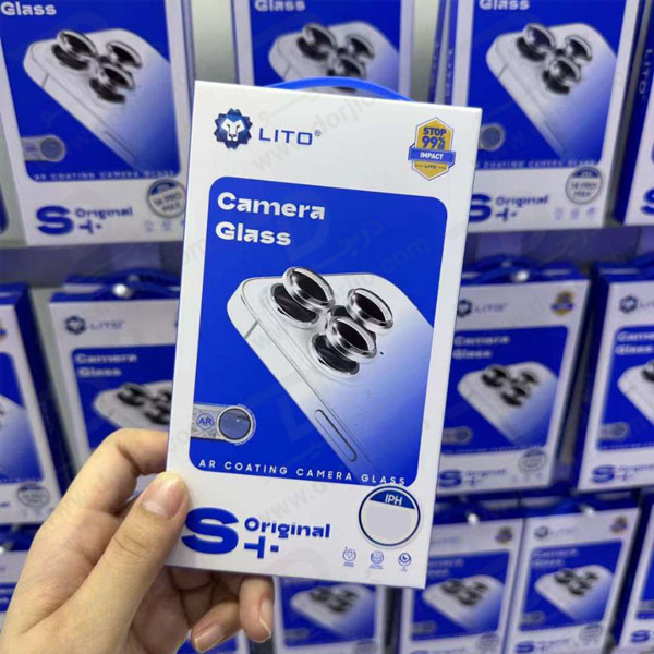 خرید محافظ لنز رینگی iPhone 15 Pro همراه با ابزار نصب مارک LITO مدل S+ Camera Protector