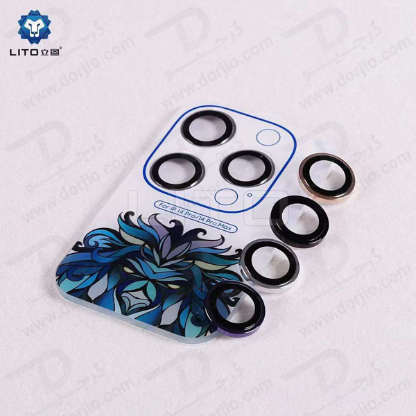 خرید محافظ لنز رینگی iPhone 15 Pro همراه با ابزار نصب مارک LITO مدل S+ Camera Protector