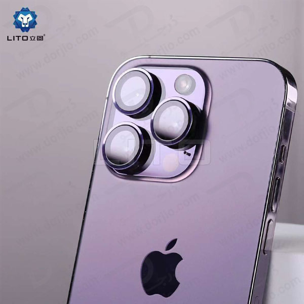 خرید محافظ لنز رینگی iPhone 15 Pro همراه با ابزار نصب مارک LITO مدل S+ Camera Protector