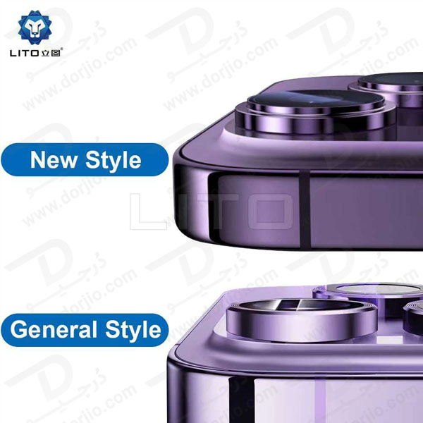 خرید محافظ لنز رینگی iPhone 15 Pro همراه با ابزار نصب مارک LITO مدل S+ Camera Protector