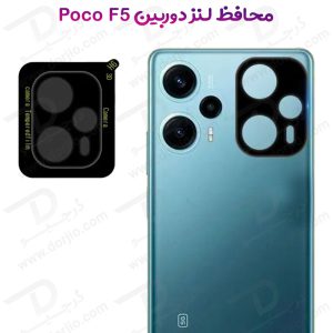 محافظ لنز 9H شیشه ای Xiaomi Poco F5 مدل 3D