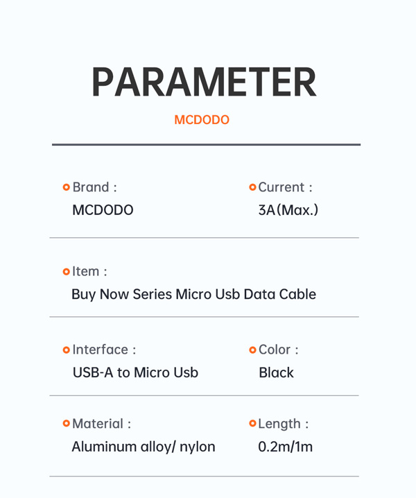خرید کابل 1.2 متری Micro USB مک دودو مدل Mcdodo CA-2281