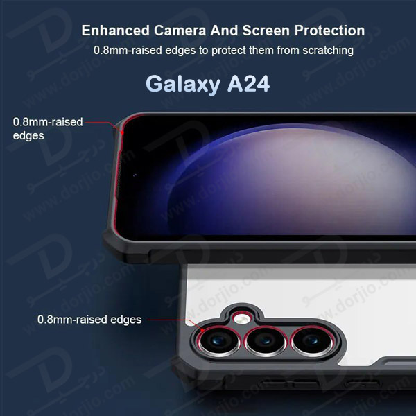 خرید کریستال شیلد شفاف گوشی Samsung Galaxy A24 مارک XUNDD سری Beatle