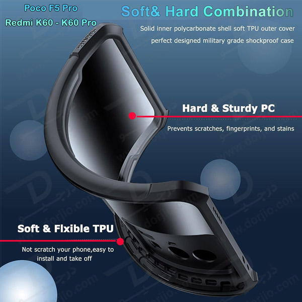 خرید کریستال شیلد شفاف گوشی Xiaomi Poco F5 Pro مارک XUNDD سری Beatle