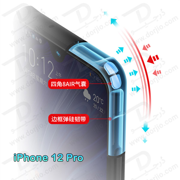 خرید کریستال شیلد شفاف گوشی iPhone 12 Pro مارک XUNDD سری Beatle