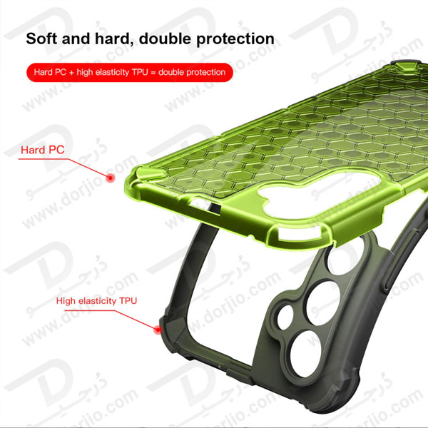 خرید گارد ضد ضربه هیبریدی Samsung Galaxy A14 مدل Honeycomb