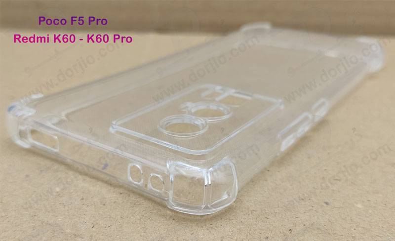 خرید گارد ژله ای شفاف ایربگ دار با محافظ دوربین Xiaomi Redmi K60