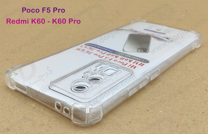 خرید گارد ژله ای شفاف ایربگ دار با محافظ دوربین Xiaomi Redmi K60