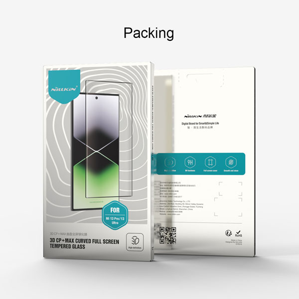 خرید گلس شیشه ای دور چسب نیلکین Xiaomi 13 Ultra مدل 3D CP+MAX