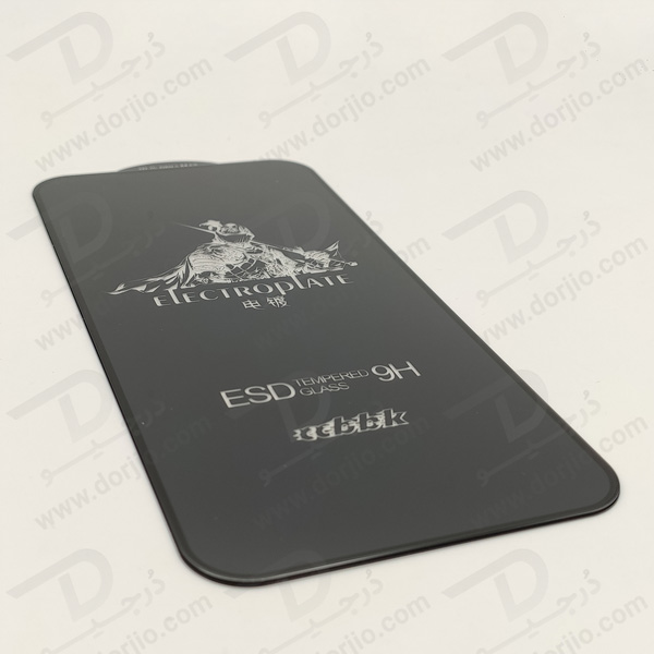 خرید گلس شیشه ای شفاف iPhone 15 Pro مدل ESD Electroplate