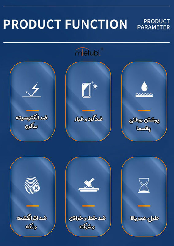 خرید گلس شیشه ای iPhone 15 مارک Mietubl مدل Anti-Static Dustproof