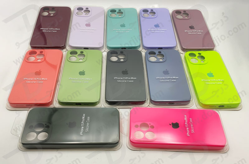 خرید قاب سیلیکونی اصلی با پوشش محافظ دوربین iPhone 15 Pro Max