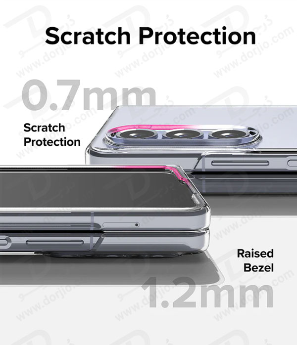 خرید قاب شفاف فول کاور Samsung Galaxy Z Fold 5 سری Raigor Inverse