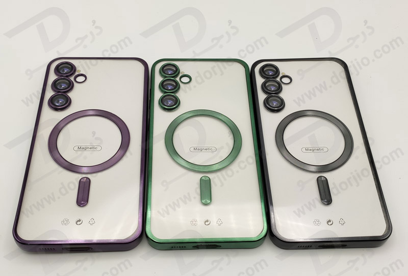 خرید قاب شفاف مگ سیف TPU دور رنگی Samsung Galaxy S24
