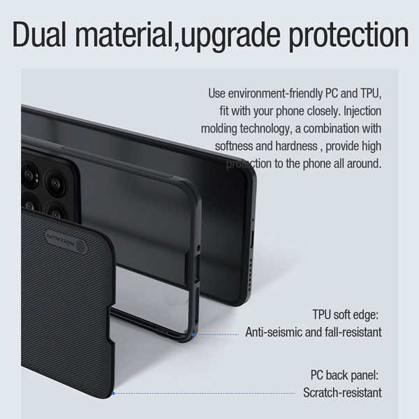 خرید قاب ضد ضربه مگنتی نیلکین Xiaomi 14 Pro مدل Super Frosted Shield Pro Magnetic